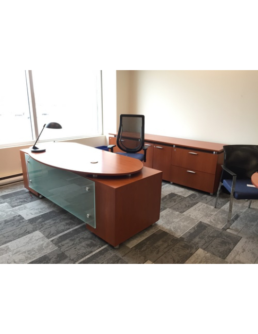 Artelite - Executive desk with credenza 