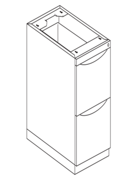 Haworth -  Attached Pedestal without top